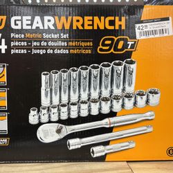 Gear Wrench 24 Piece Metric Socket Set (new)