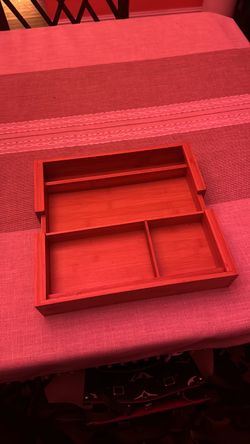 Expandable bamboo drawer organizer