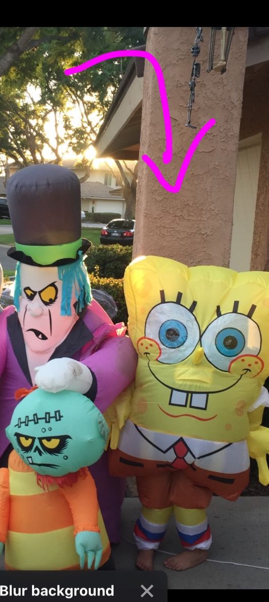 Inflatable SpongeBob Costume Size 7+