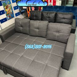 Retractable Convertible Sofa Bed Couch Grey New Cama