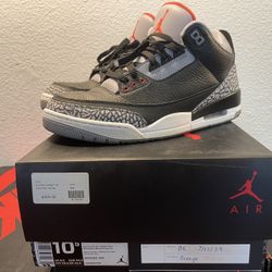 Jordan 3 Black Cement 2018 10.5