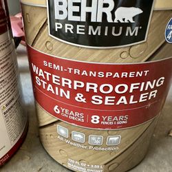 2 Gallons of Behr Wood Stain - Tugboat Brown