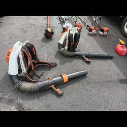 Leaf Blowers And Lawn Mower