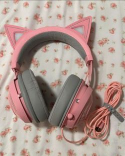 Razer kraken pink kitty headphones
