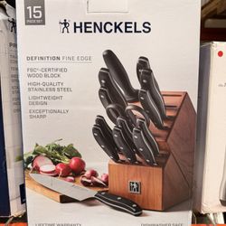 Henckels Definition Fine Edge 15 Piece Knife Set Brand New In Box