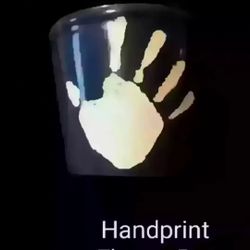Hand print flower pot
