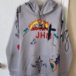 Grey Graphic Hoodie (S)