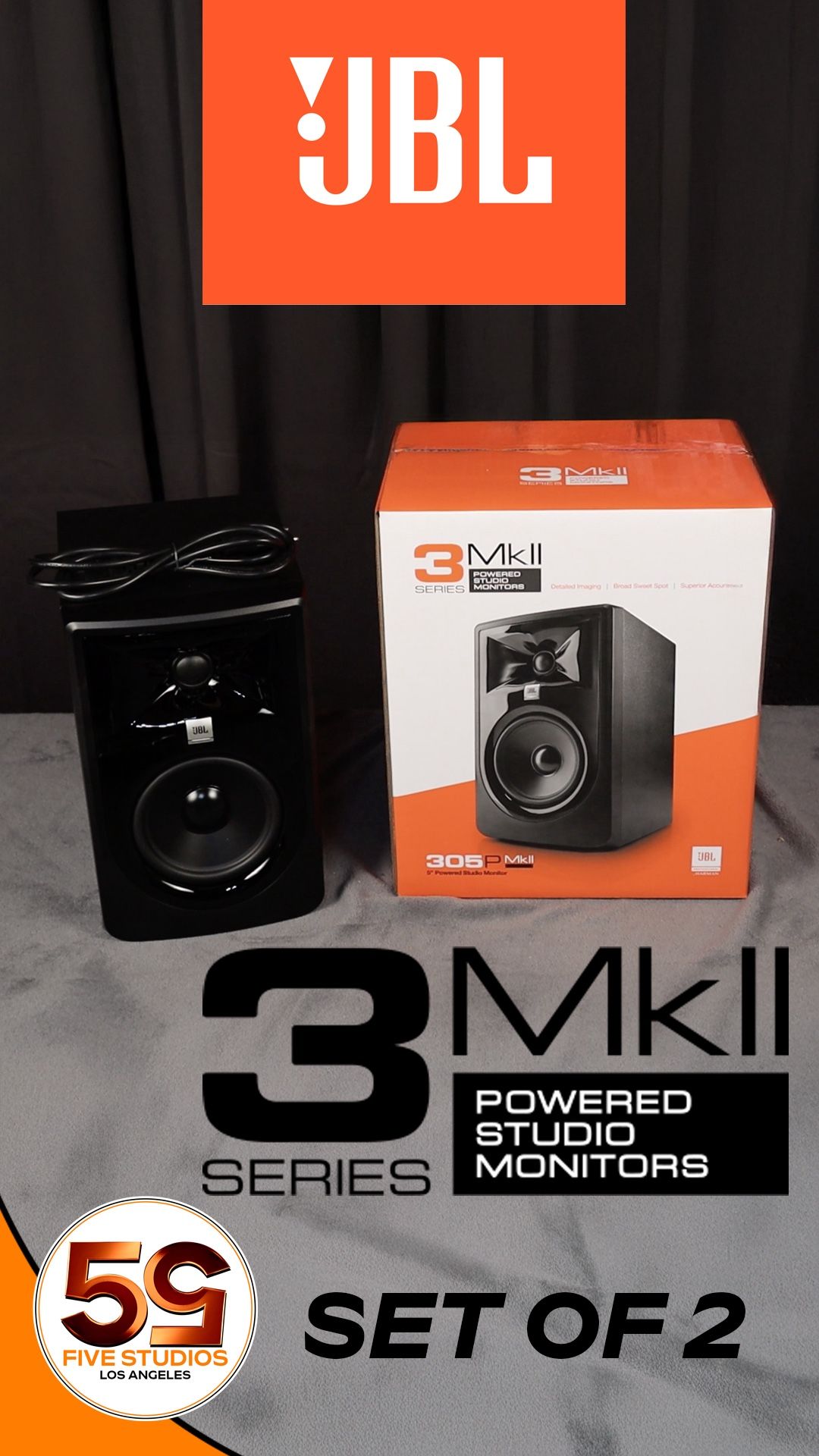 2 JBL SERIES 3 MKll STUDIO MONITORS