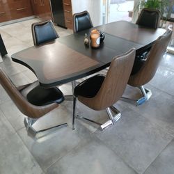 Mid-century  Chrome Craft Dinning Table 