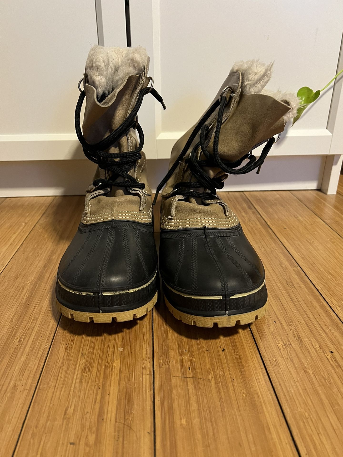 Sorel Scout II Kaufman Wool Lined Brown Leather Boot Mens Size 6