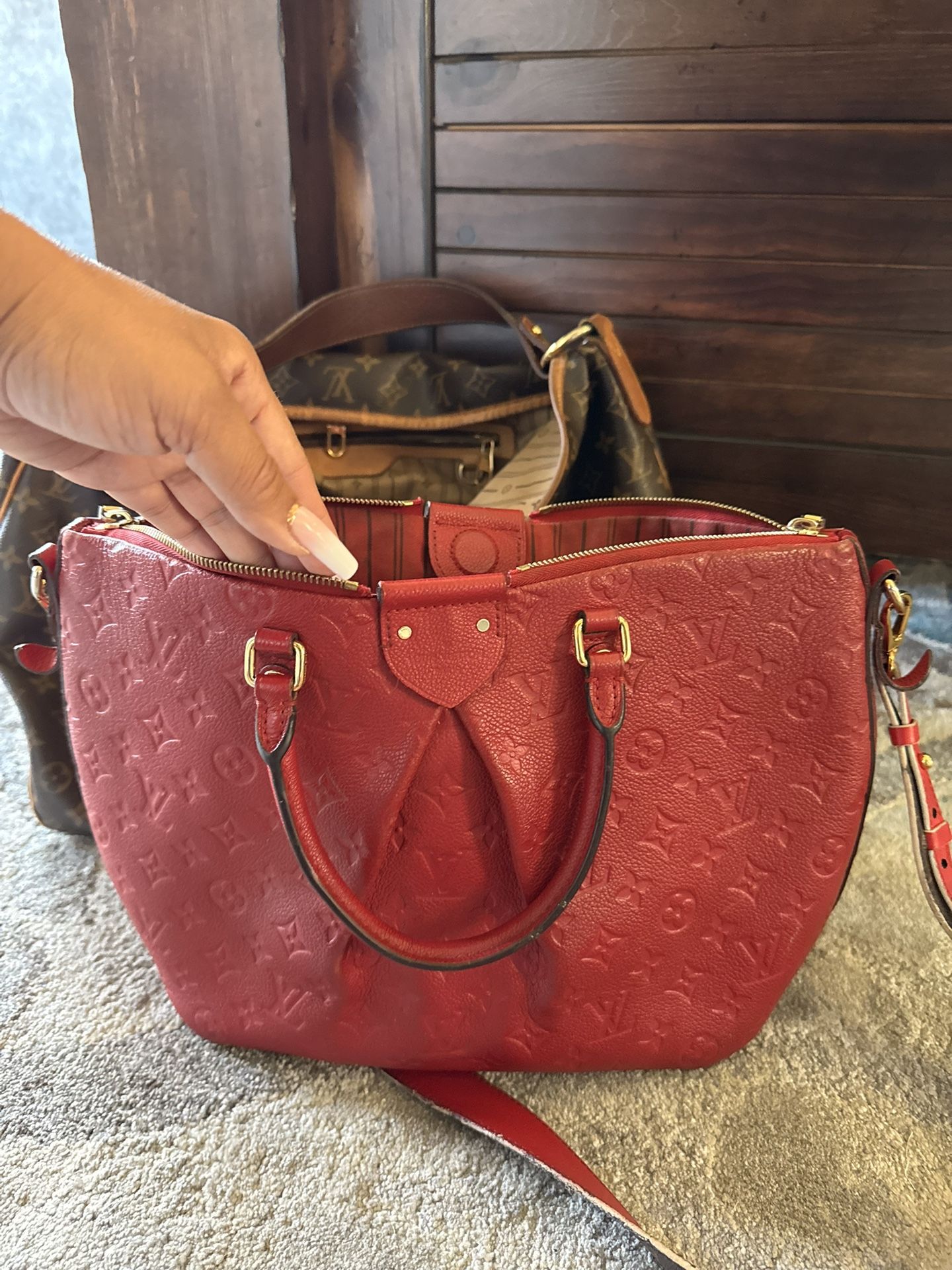 Gorgeous Red LV Crossbody Bag