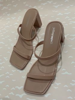 Jeffrey Campbell nude jelly high heels