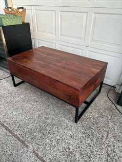 Heavy Wooden Lift Top Coffee Table made in India