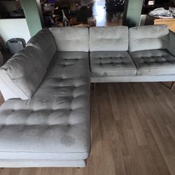 West Elm Sectional Couch - Used And Worn