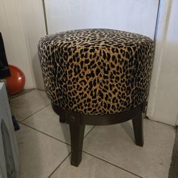 Leopard Print Stool