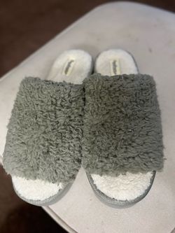 Dearfoams - Memory Foam Slip On Slippers - Gray - Ladies Size L (9-10)