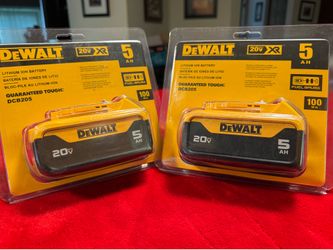Price firm, Two Brand New Dewalt 20V 5ah batteries