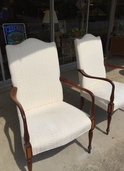Pair upholstered chairs