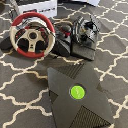 Game Console With Game Accessories 