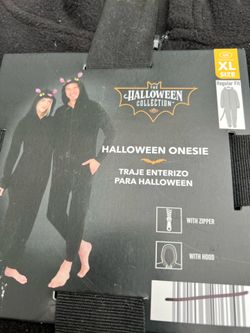 Halloween black cat onesie for adults XL