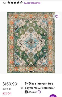Area rug - 9’ 4” x 6’ 4”