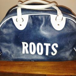 ROOTS GENUINE LEATHER DUFFLE BAG 04 OLYMPICS ATHENS 