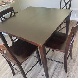 Real Wood Dining Table & Chairs