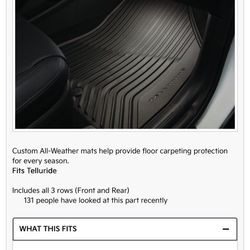 2020-2025 Kia Telluride Floor Mats