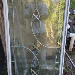 Windows ,DECORATIVE LEADED GLASS FRAMED 24* X 49"