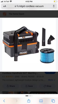 Ridgid cordless vaccum