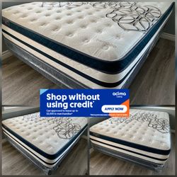 12in King Size Dream Luxury European Pillow Top Mattress And Boxspring 