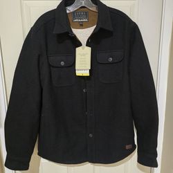 💥NewJachs New York Men’s Wool Blend Sherpa Lined Shirt Jacket Navy Blue( SMAll ).NWT(reseda ca)
