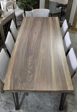 Stunning Unique Live Edge Solid Parota Wood Dining Table!