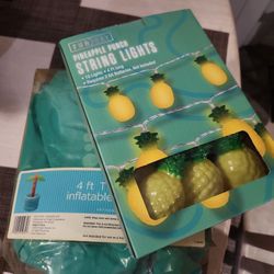 Luau, lights and inflatable cooler