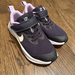 Size 11 Toddler Dark Purple Nike Velcro Shoes
