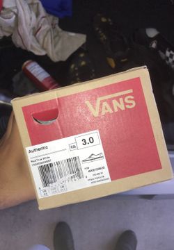 Size 3 red authentic vans BRAND NEW!