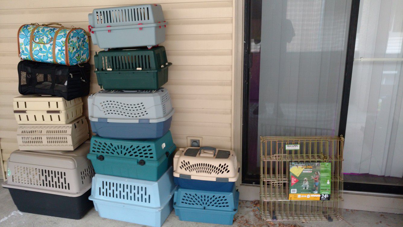 Small to large dog crates starting at $25 $35 + $45