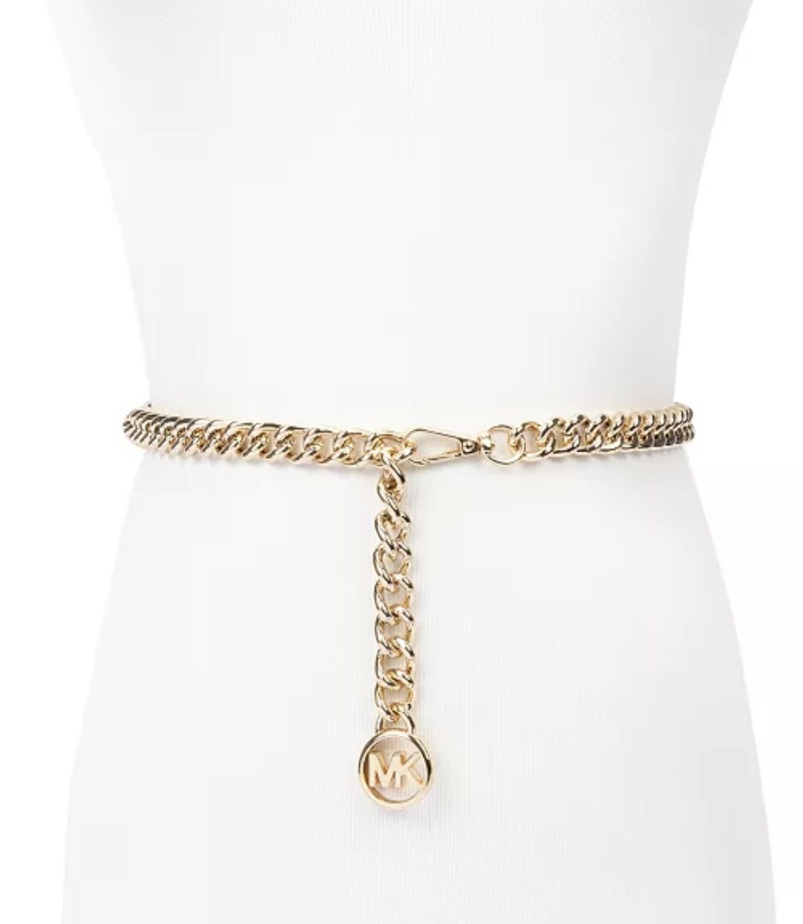 Michael Kors Women’s Logo Metal Chain Gold Tone Belt Size S/M