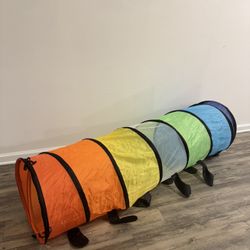 Toddler Colorful Crawl Tunnel With Storage Bag - 	69"D x 18.1"W x 18.1"H