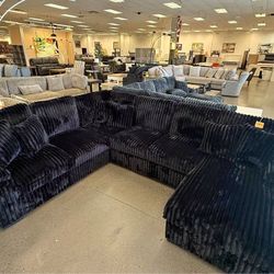 New In Boxes Black Sectional Sofa Bed