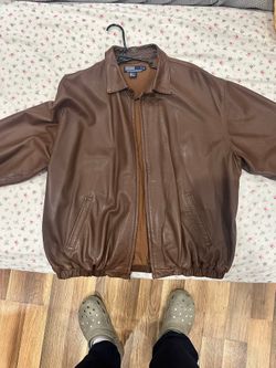 Polo Ralph Lauren Brown Lamb Leather Jacket XL