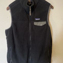 Patagonia Mens Lightweight Synchilla Snap-T Black/forge Grey (Large) STY25500