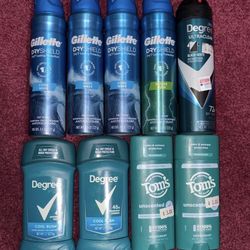 9 FREE deodorants With Any Purchase 