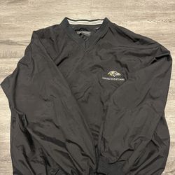 NFL Baltimore Ravens Windbreak Crew neck Pullover Rare Golf Reebok Size Large