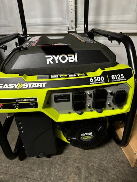 Riobi 6500-Watt Gasoline Powered Portable Generator with CO Detect Shutdown Sensor