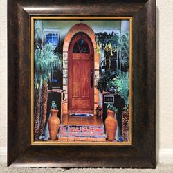 R. Gertz Giclee Art Colorful Door Palm Trees