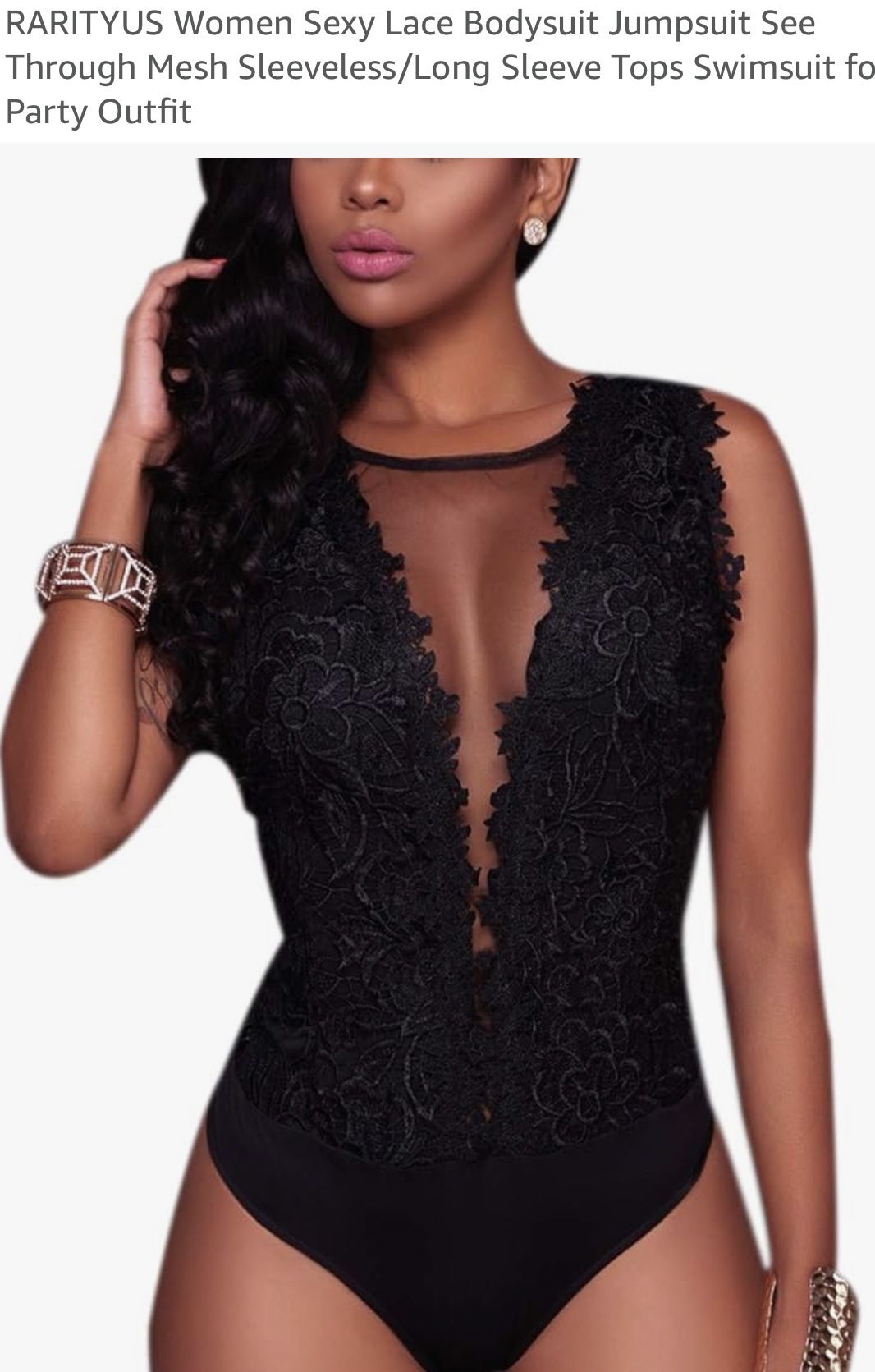 Sexy Lace Bodysuit Jumpsuit
