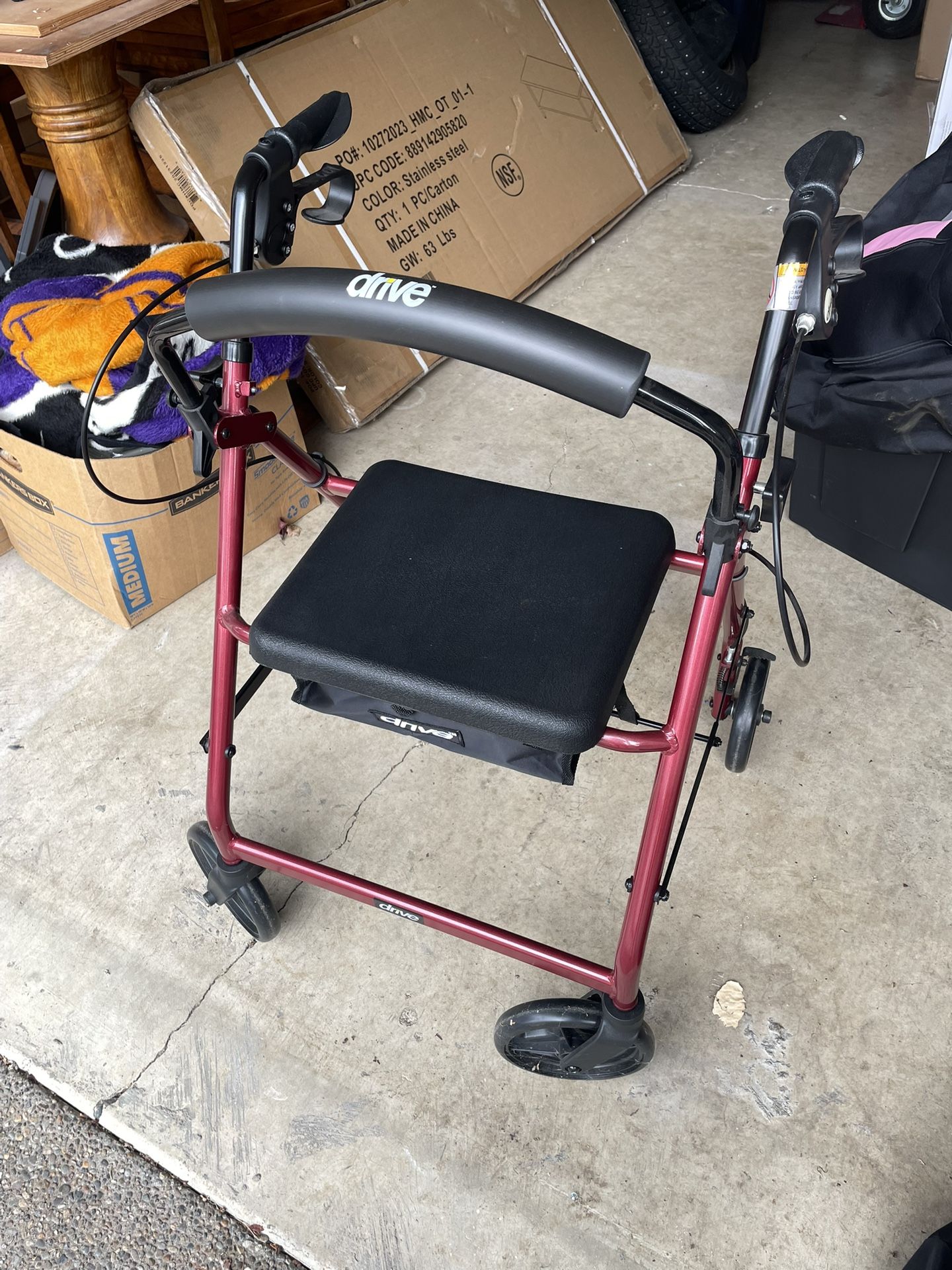 Drive Walker With Seat And Storage