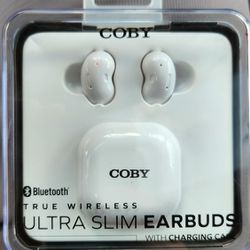 Coby, True wireless, ultra slim earbuds, with charging case