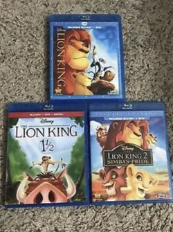 The Lion King Trilogy Collection Blu-ray1 2 & 3 all for $30, Blu-ray Disney Marvel DC Harry Potter the Star Wars movies 3D Bluray and dvd collectors